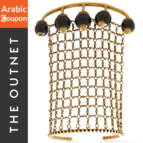 Gucci bracelet in oxidized gold color with beads with 75% off