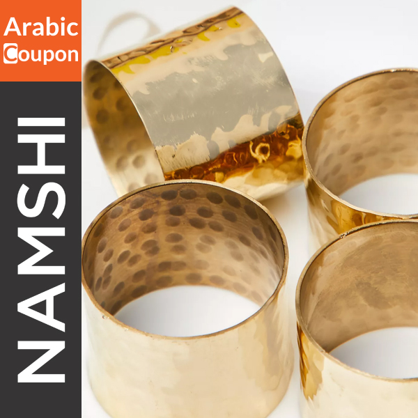 Brass napkin rings from Namshi with 55% off