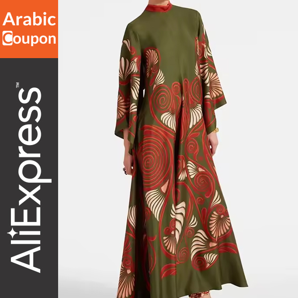 AliExpress Maxi Dress with Bohemian Prints