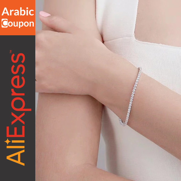 Silver Moissanite bracelet with 65% off with Aliexpress discount code