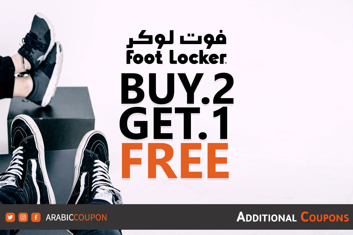 Shop online with BUY 2 GET 1 FREE deal from Foot Locker Saudi Arabia