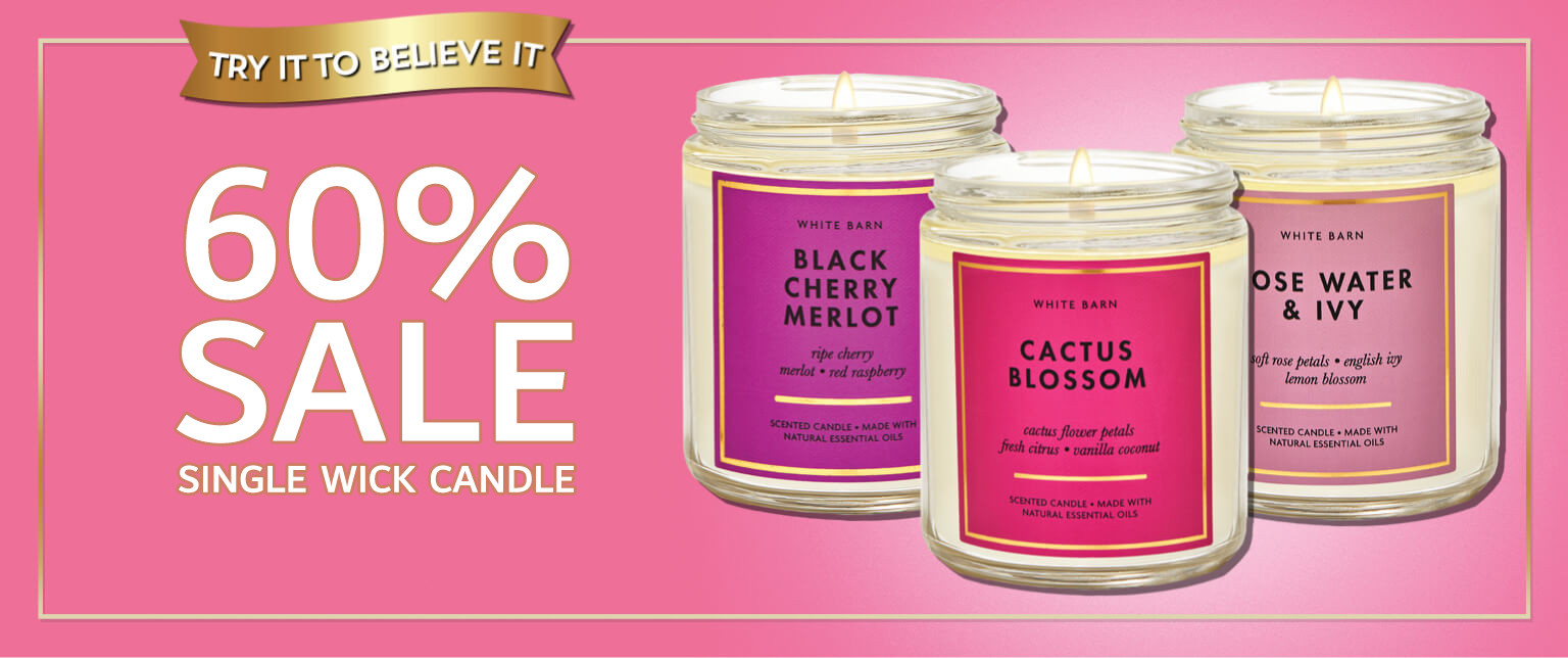 60% Bath and Body Works SALE on candles with an extra discount coupon ...